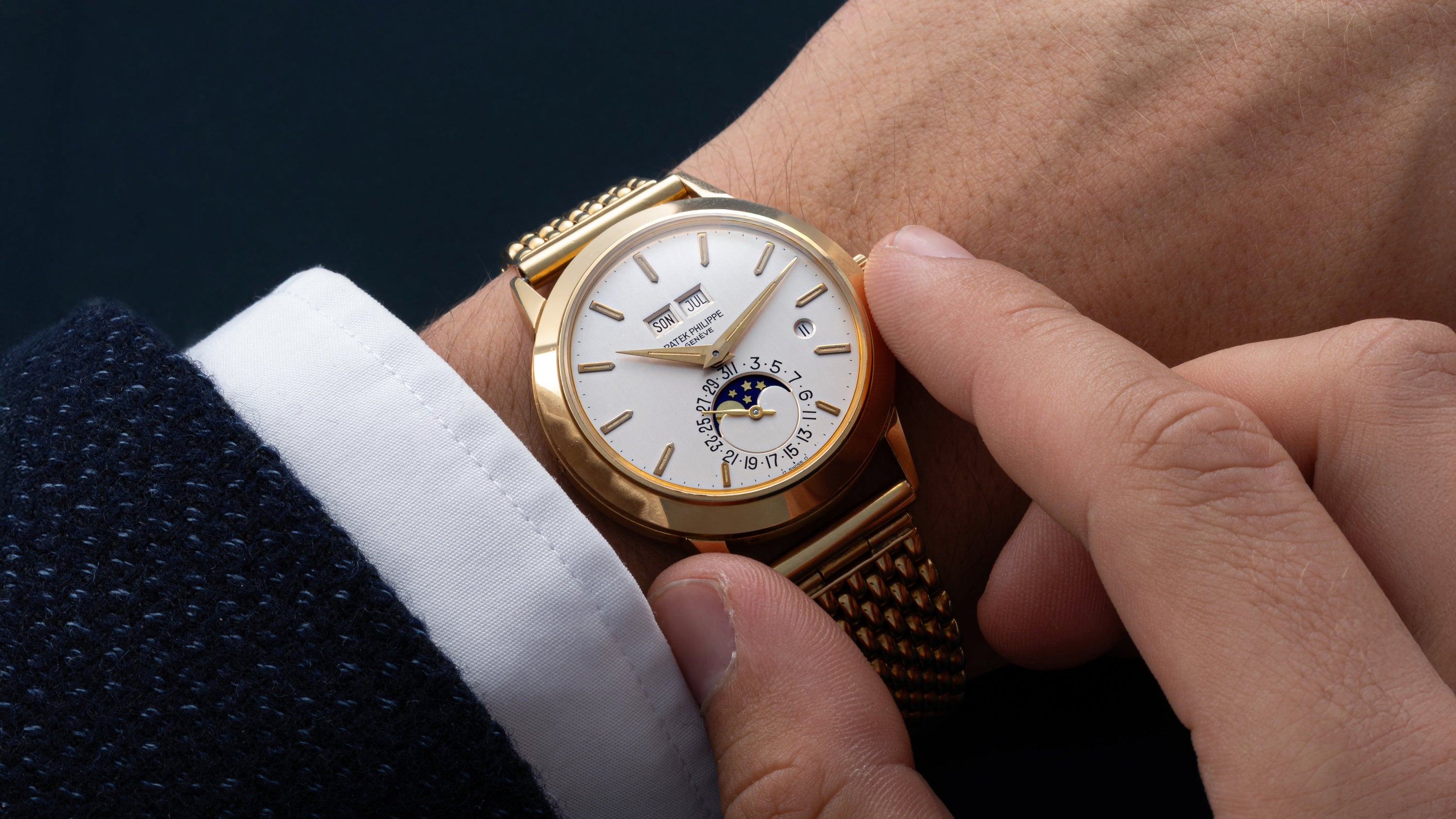 Luminous Dial 3450J Patek Philippe Perpetual Calendar