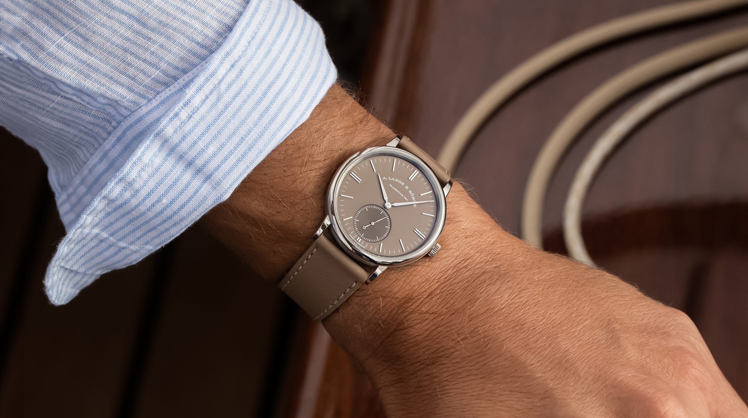 ゴリアテ Terra Brown Dial 380.044 A. Lange & Söhne Saxonia Automatik