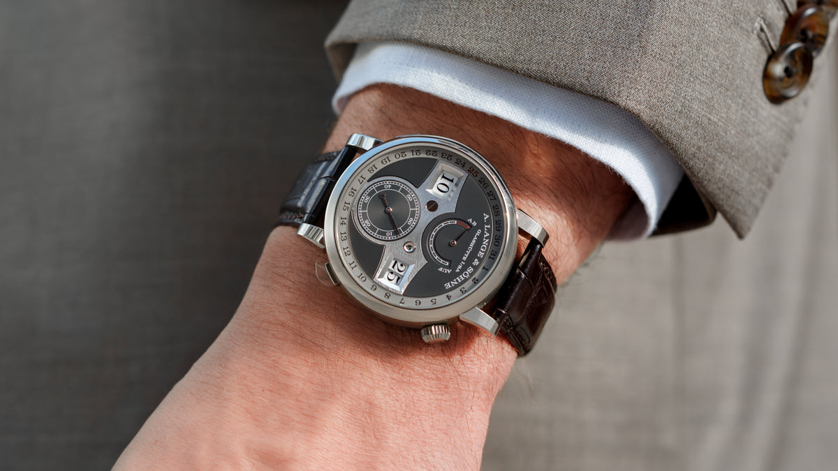 148.038, Zeitwerk Date, White Gold