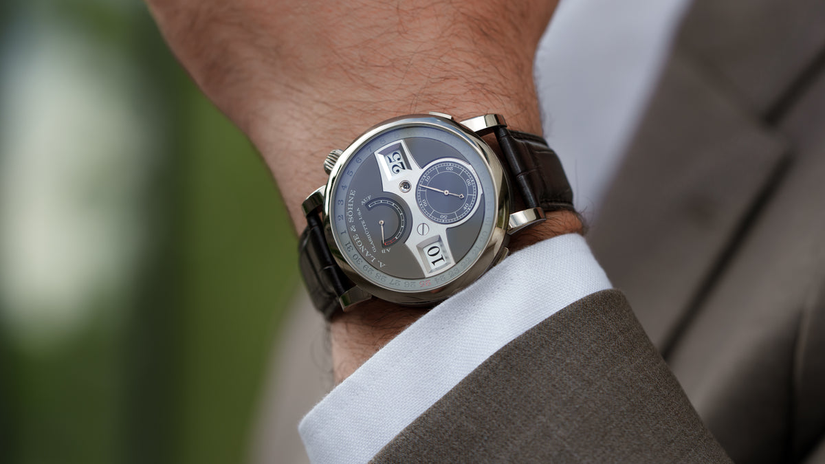 148.038, Zeitwerk Date, White Gold