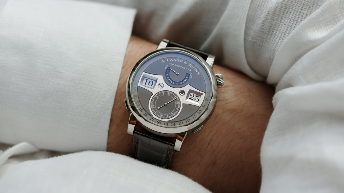 148.038, Zeitwerk Date, White Gold