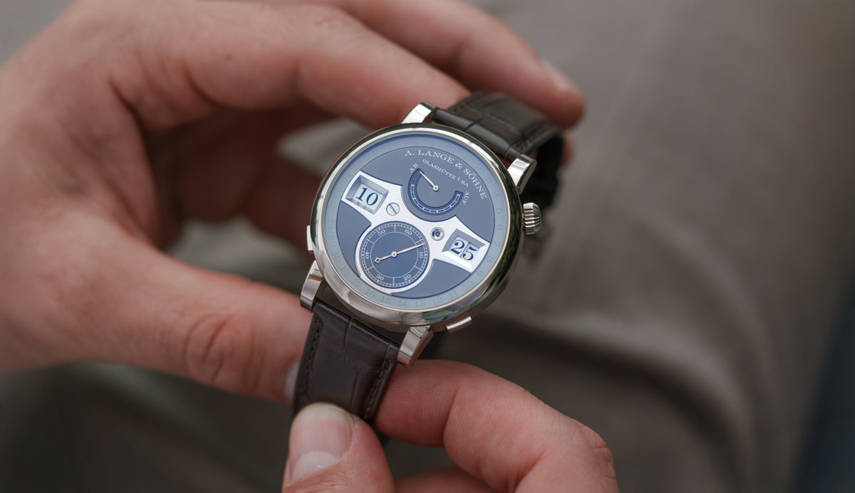 148.038, Zeitwerk Date, White Gold