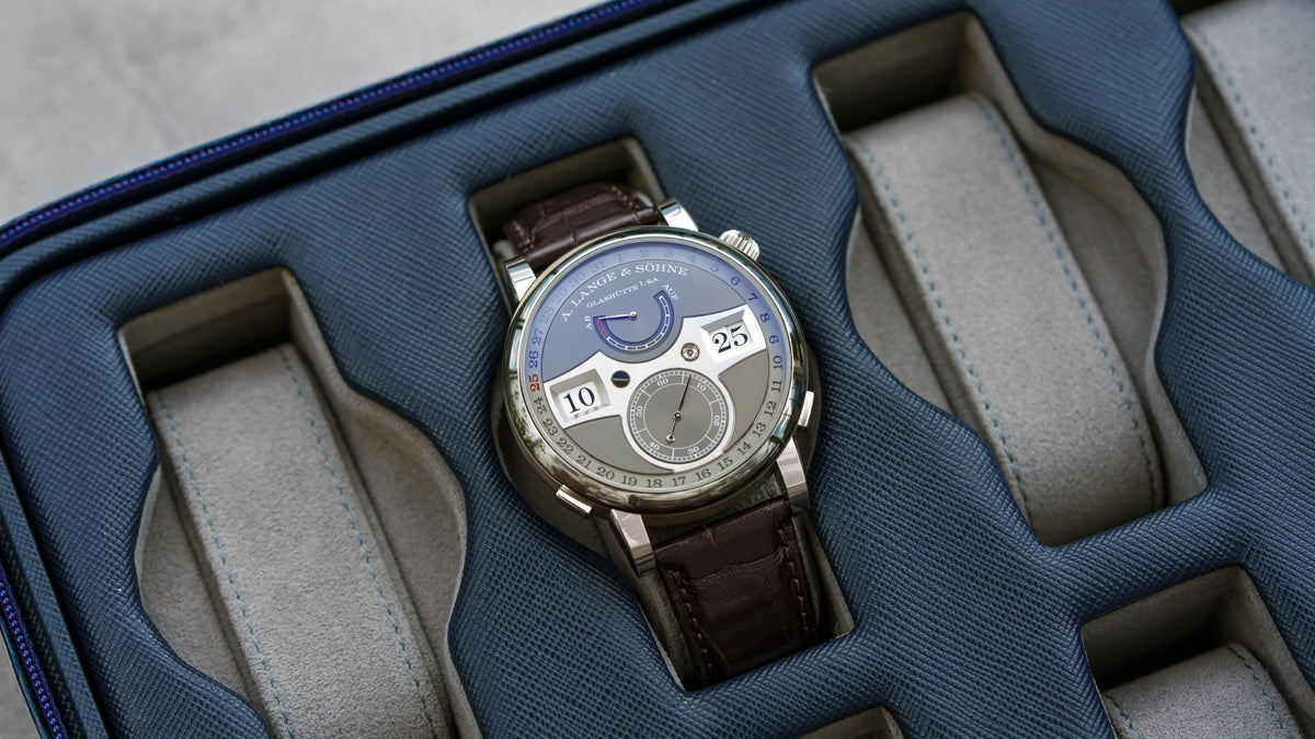 148.038, Zeitwerk Date, White Gold