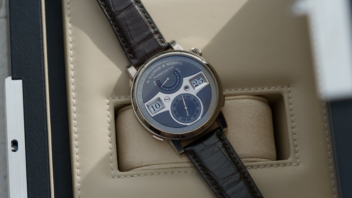 148.038, Zeitwerk Date, White Gold