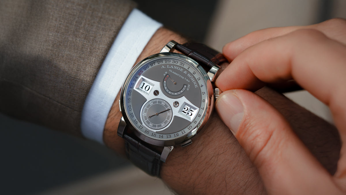 148.038, Zeitwerk Date, White Gold