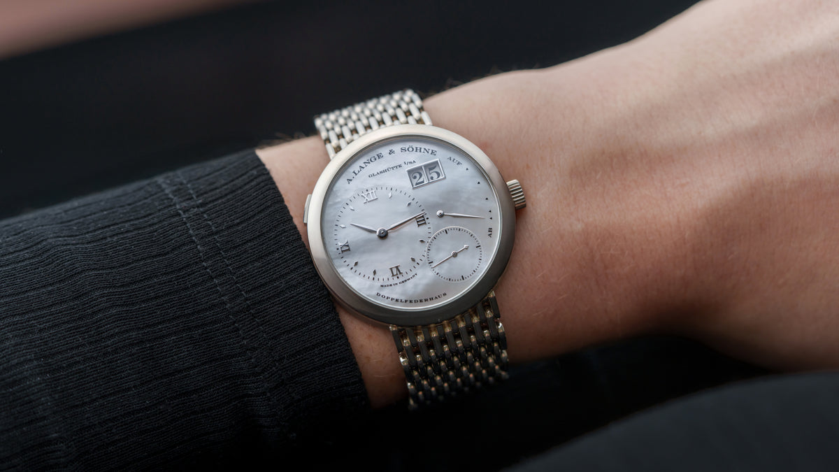 160.029, Lange 1 'Soirée', Mother of Pearl Dial, Wellendorff Bracelet, White Gold