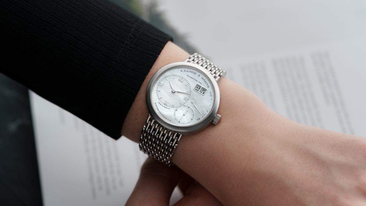 160.029, Lange 1 'Soirée', Mother of Pearl Dial, Wellendorff Bracelet, White Gold
