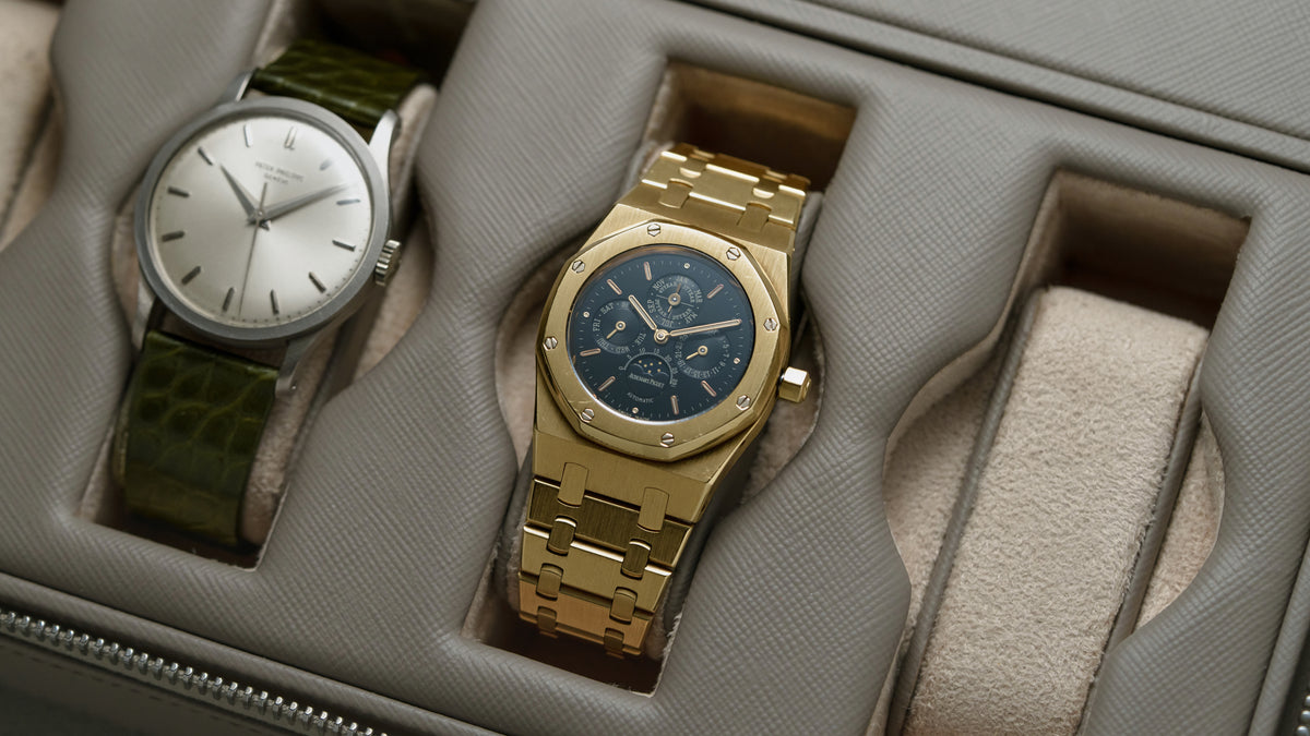 25800BA, Royal Oak Perpetual Calendar, Black Dial, Yellow Gold