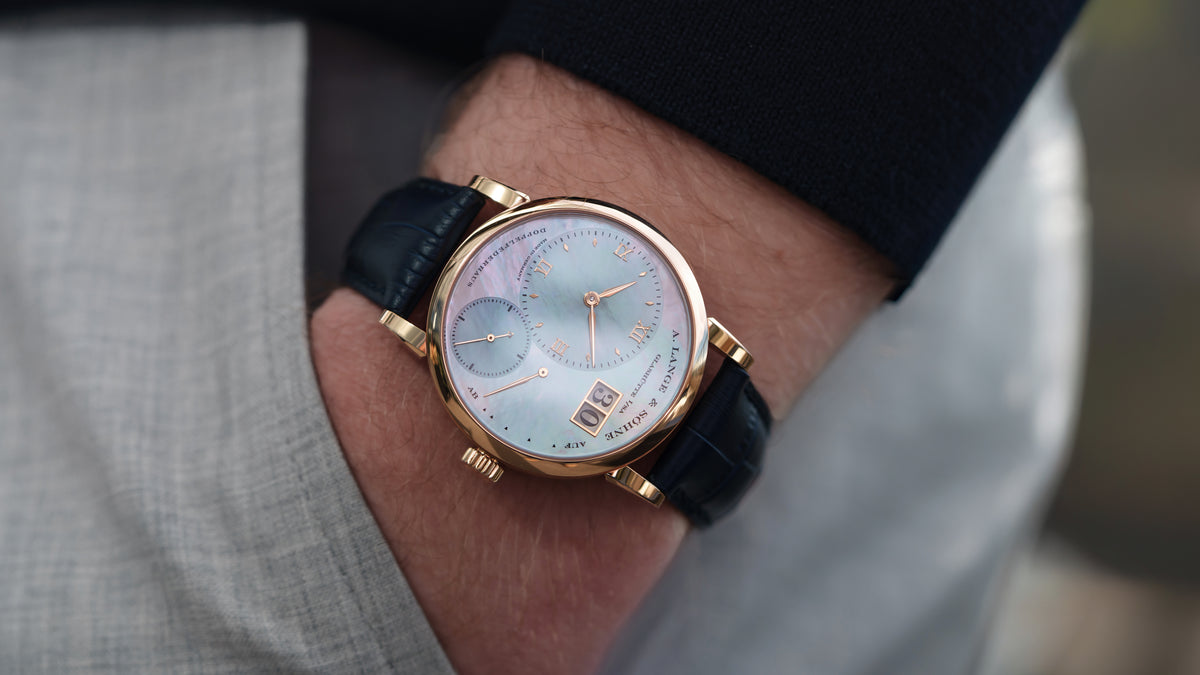 113.041, Little Lange 1, Blue Mother of Pearl Dial, Pink Gold