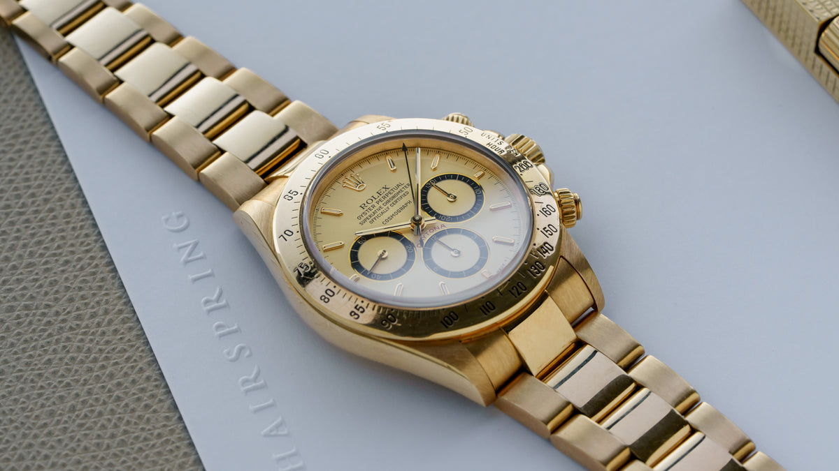 16528, Daytona, 'Floating Cosmograph' Gold Dial, Yellow Gold