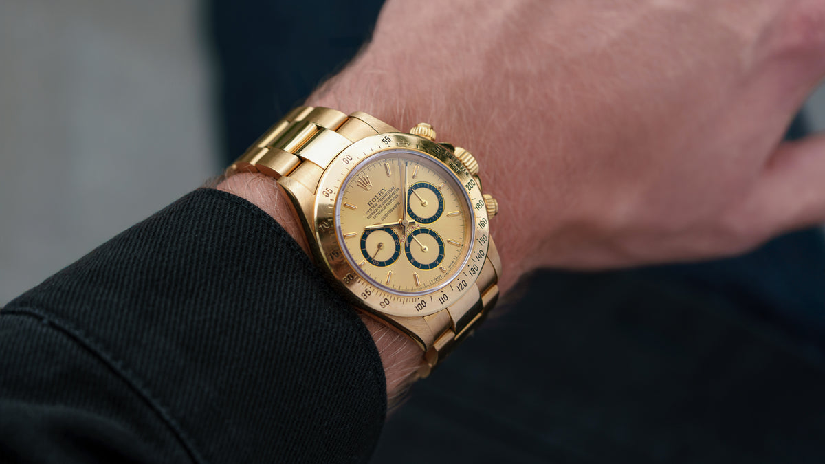 16528, Daytona, 'Floating Cosmograph' Gold Dial, Yellow Gold