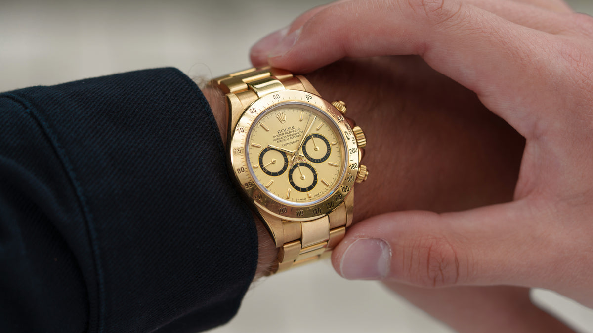 16528, Daytona, 'Floating Cosmograph' Gold Dial, Yellow Gold