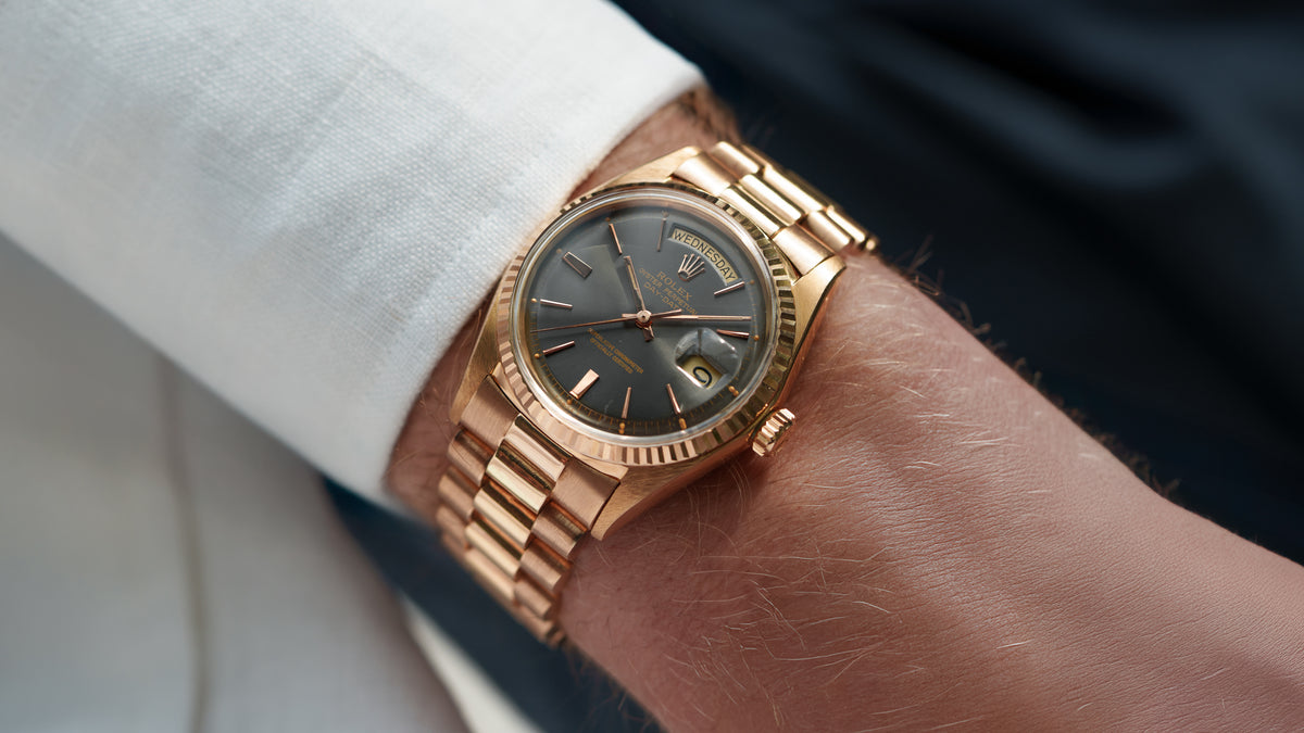 1803, Day-Date, 'Grey Ghost' Dial, Pink Gold