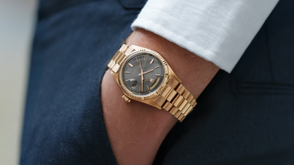1803, Day-Date, 'Grey Ghost' Dial, Pink Gold
