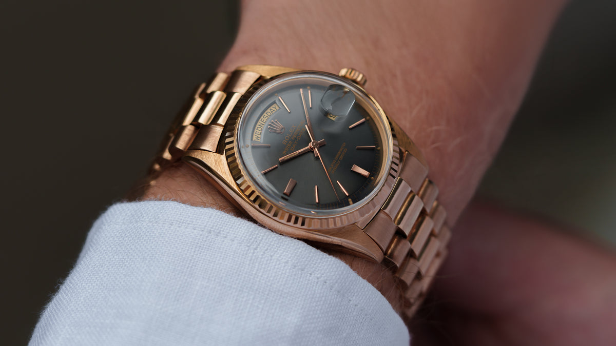 1803, Day-Date, 'Grey Ghost' Dial, Pink Gold