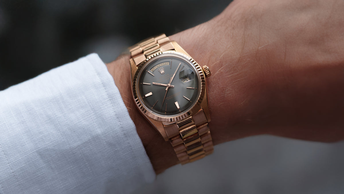 1803, Day-Date, 'Grey Ghost' Dial, Pink Gold