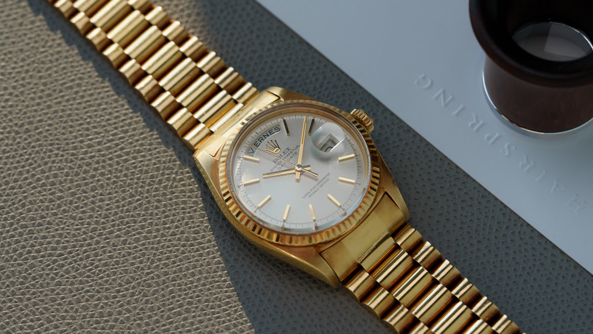 1803, Day-Date, D'Agosto Venezuelan Bracelet, Yellow Gold