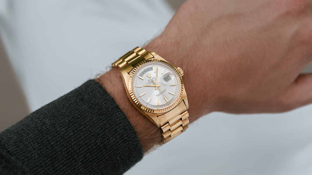 1803, Day-Date, D'Agosto Venezuelan Bracelet, Yellow Gold