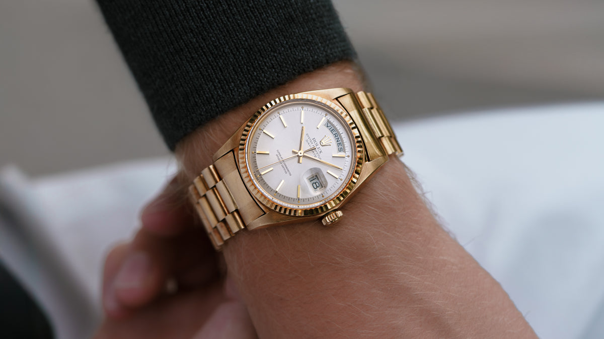 1803, Day-Date, D'Agosto Venezuelan Bracelet, Yellow Gold