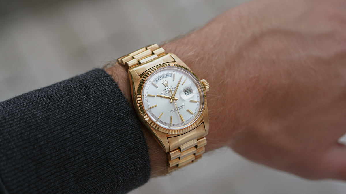 1803, Day-Date, D'Agosto Venezuelan Bracelet, Yellow Gold