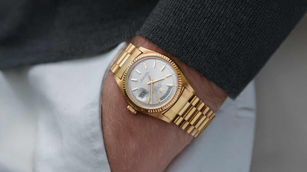 1803, Day-Date, D'Agosto Venezuelan Bracelet, Yellow Gold