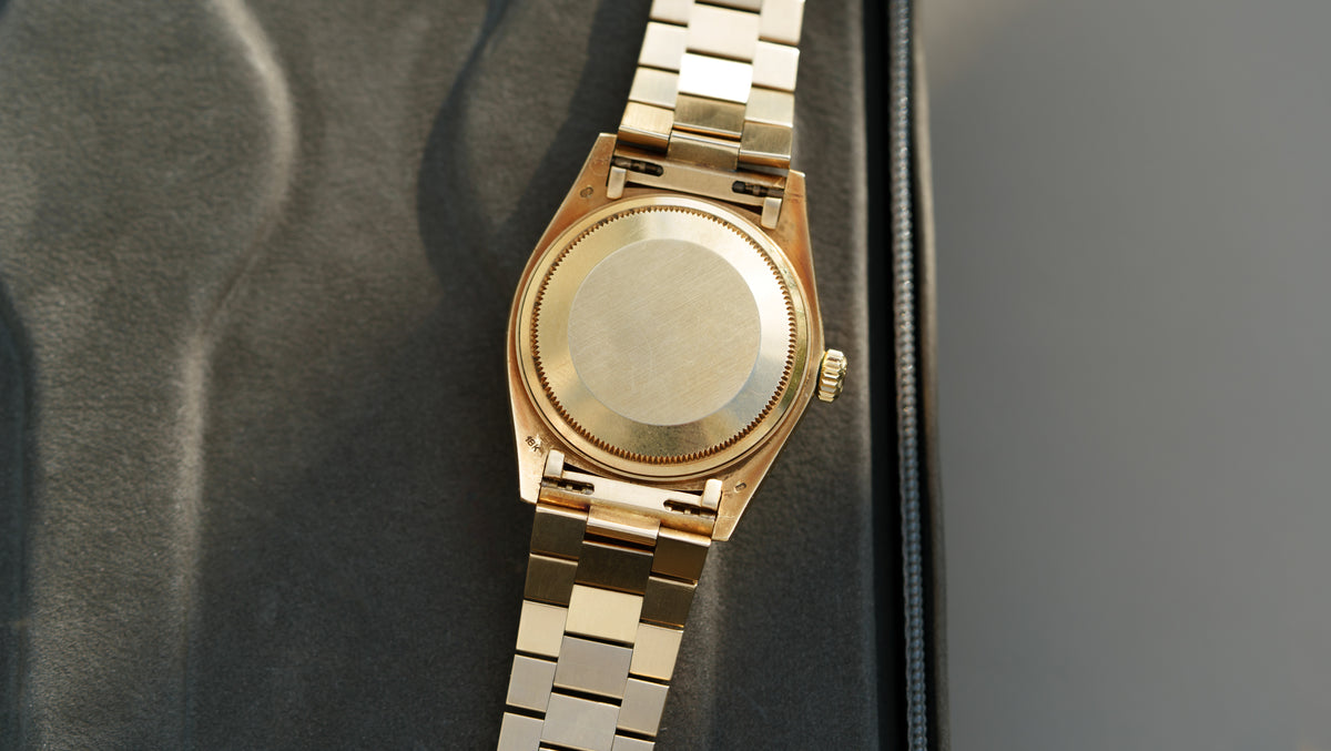 18038, Day-Date, Onyx Dial, Yellow Gold