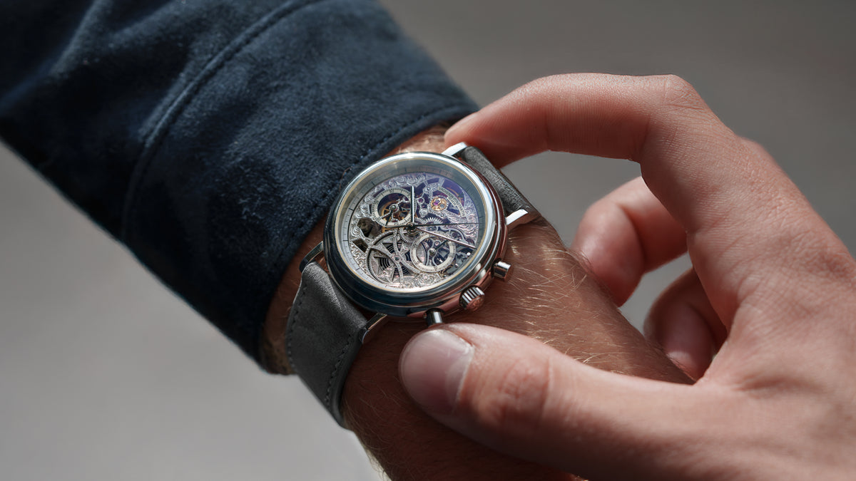 47100, Chronograph Skeleton, Platinum
