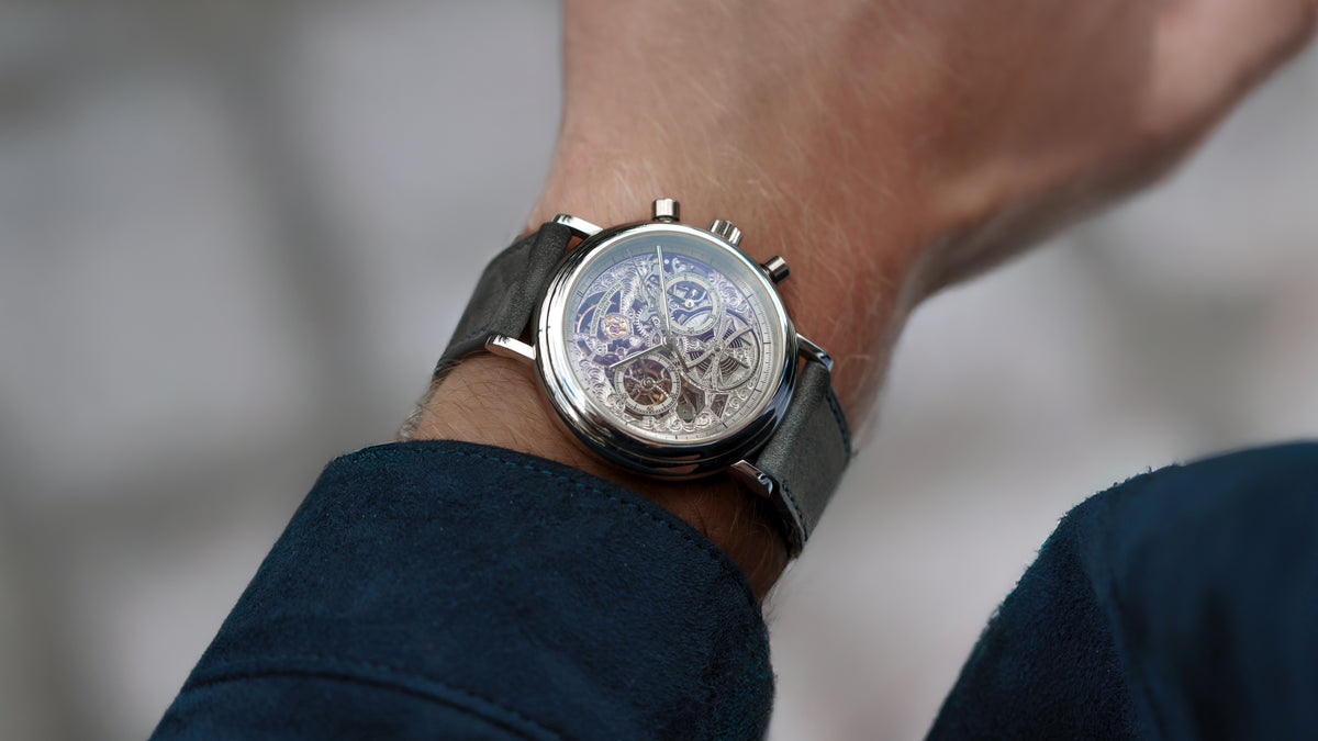 47100, Chronograph Skeleton, Platinum