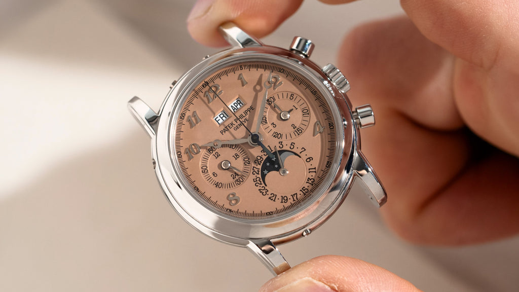 Breguet Salmon Dial 3970EP Patek Phillipe Perpetual Calendar Chronograph