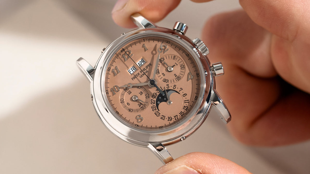 Breguet Salmon Dial 3970EP Patek Phillipe Perpetual Calendar Chronograph