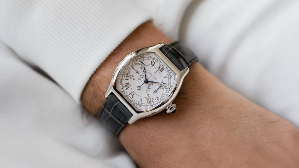 Cartier Privé Tortue Monopoussoir Chronograph, Platinum