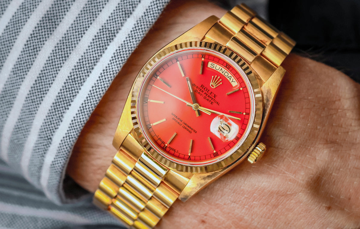 Rolex-18038-Day-Date-Coral-Stella-Dial