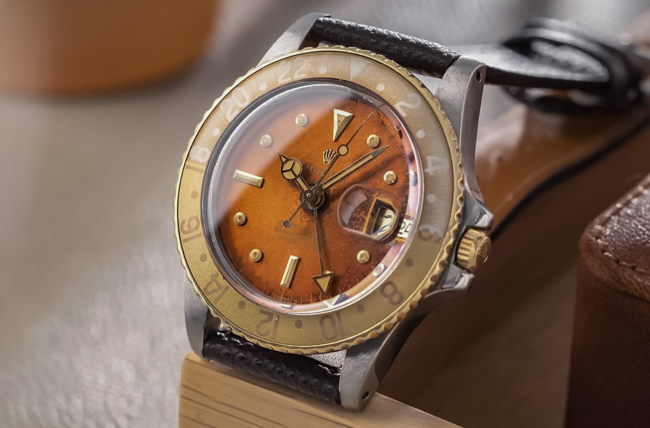 taiga様 Tropical 'Root Beer' 1675 Two-Tone Rolex GMT-Master – Hairspring