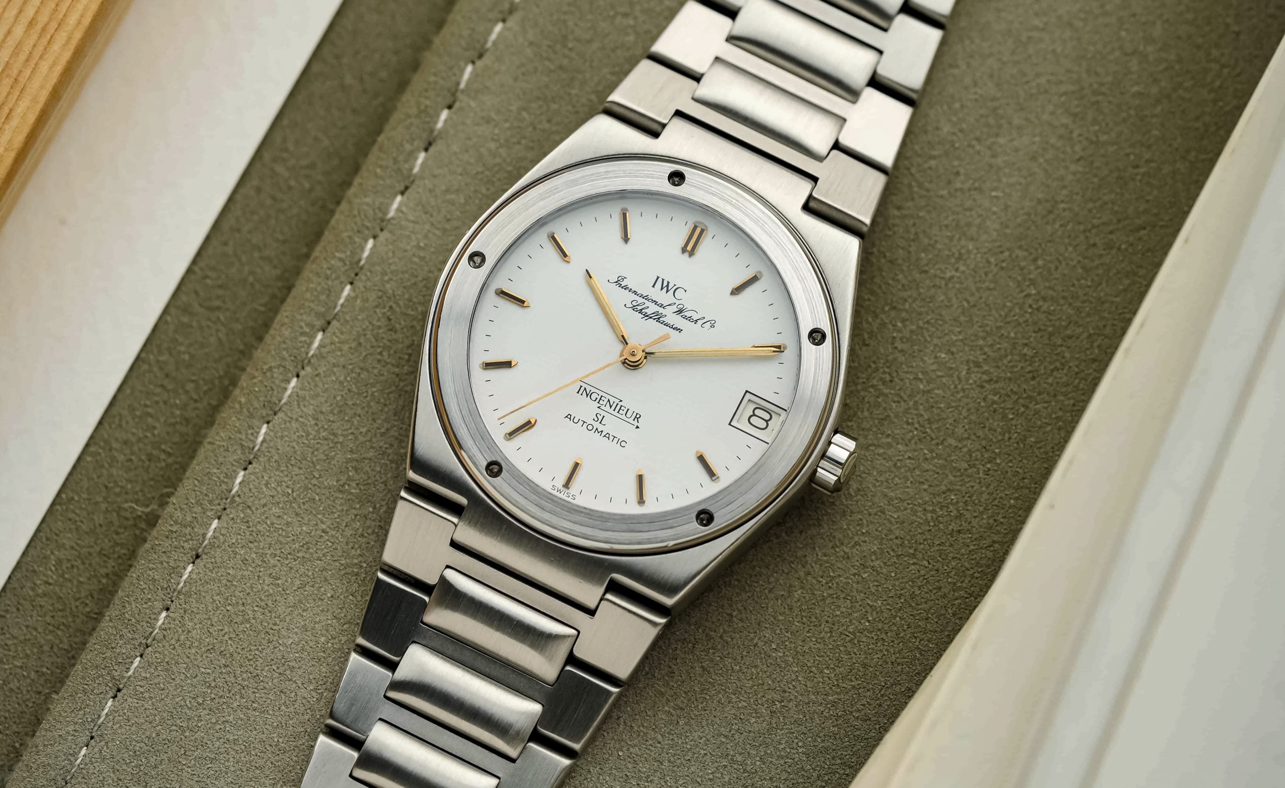 3505 IWC Ingenieur SL White 'Graph Paper' Dial