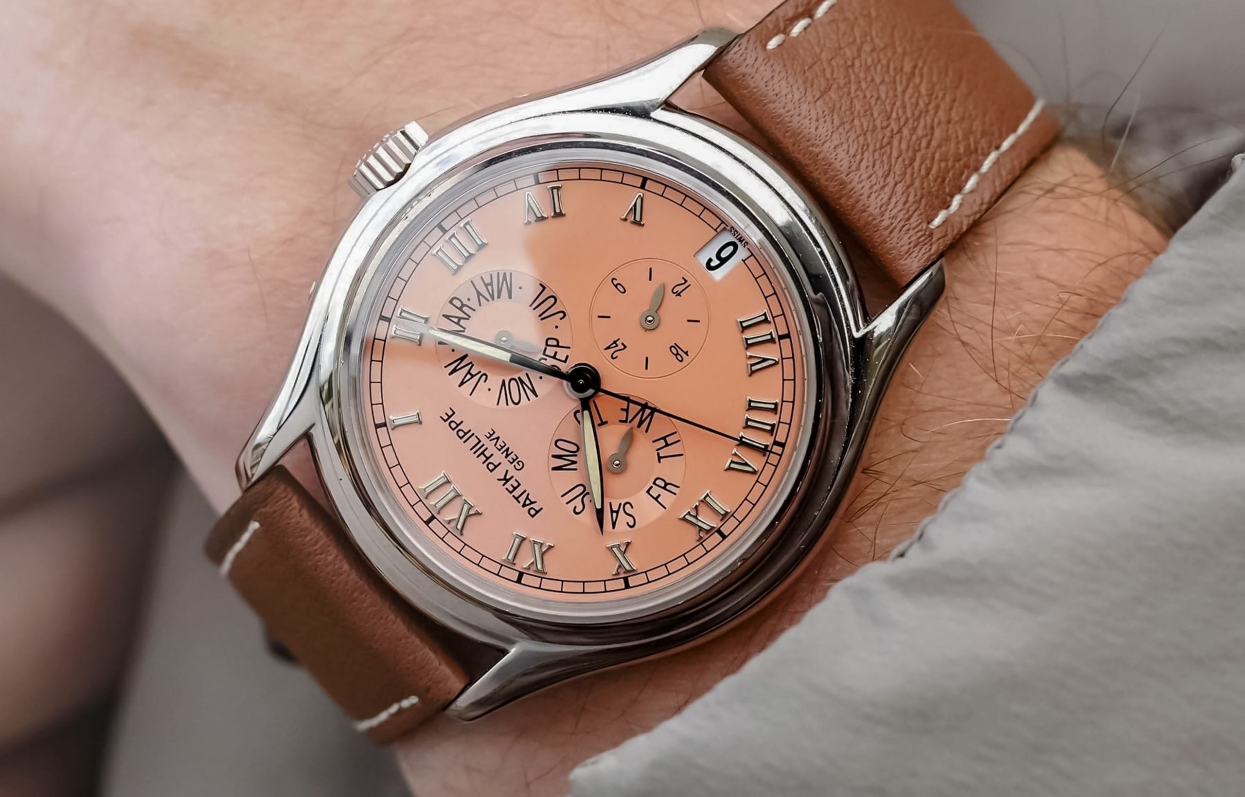 Salmon Dial 5035 Patek Philippe Annual Calendar