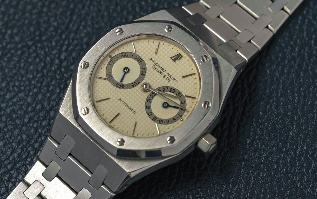 Tiffany-signed ‘Owl’ 25572ST Audemars Piguet Royal Oak Day Date