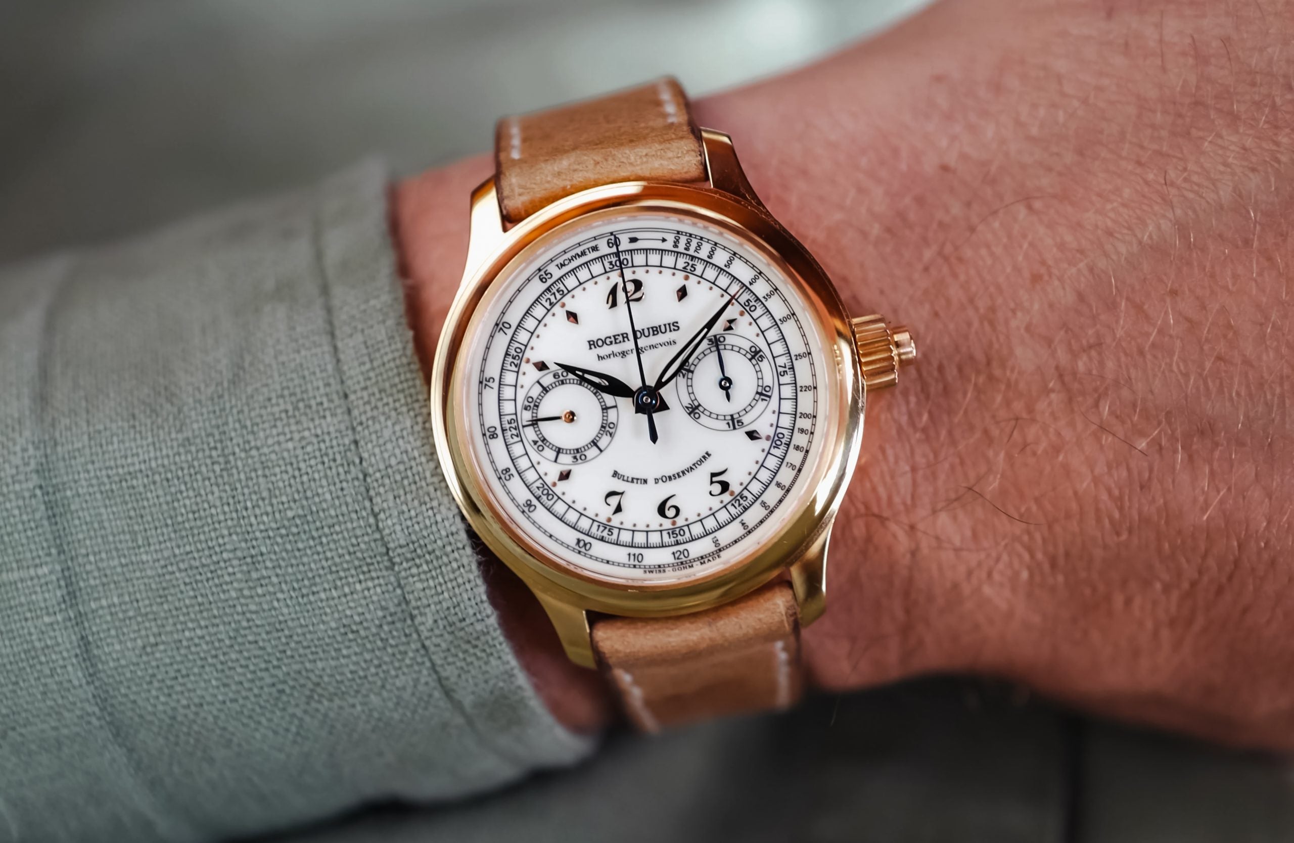 H40 Roger Dubuis Hommage Monopusher in Rose Gold – Hairspring