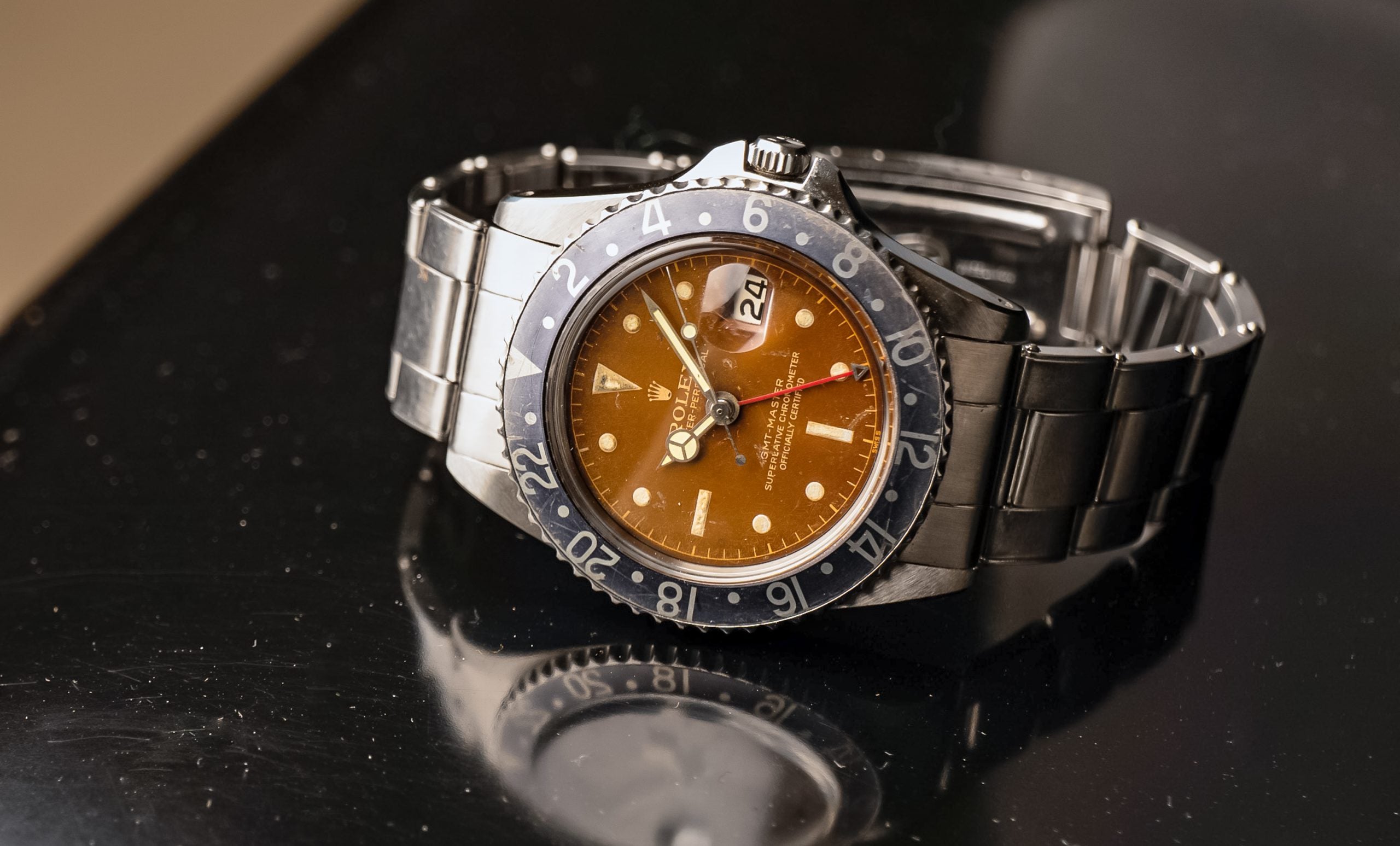 Tropical, Gilt Dial 1675 Rolex GMT-Master