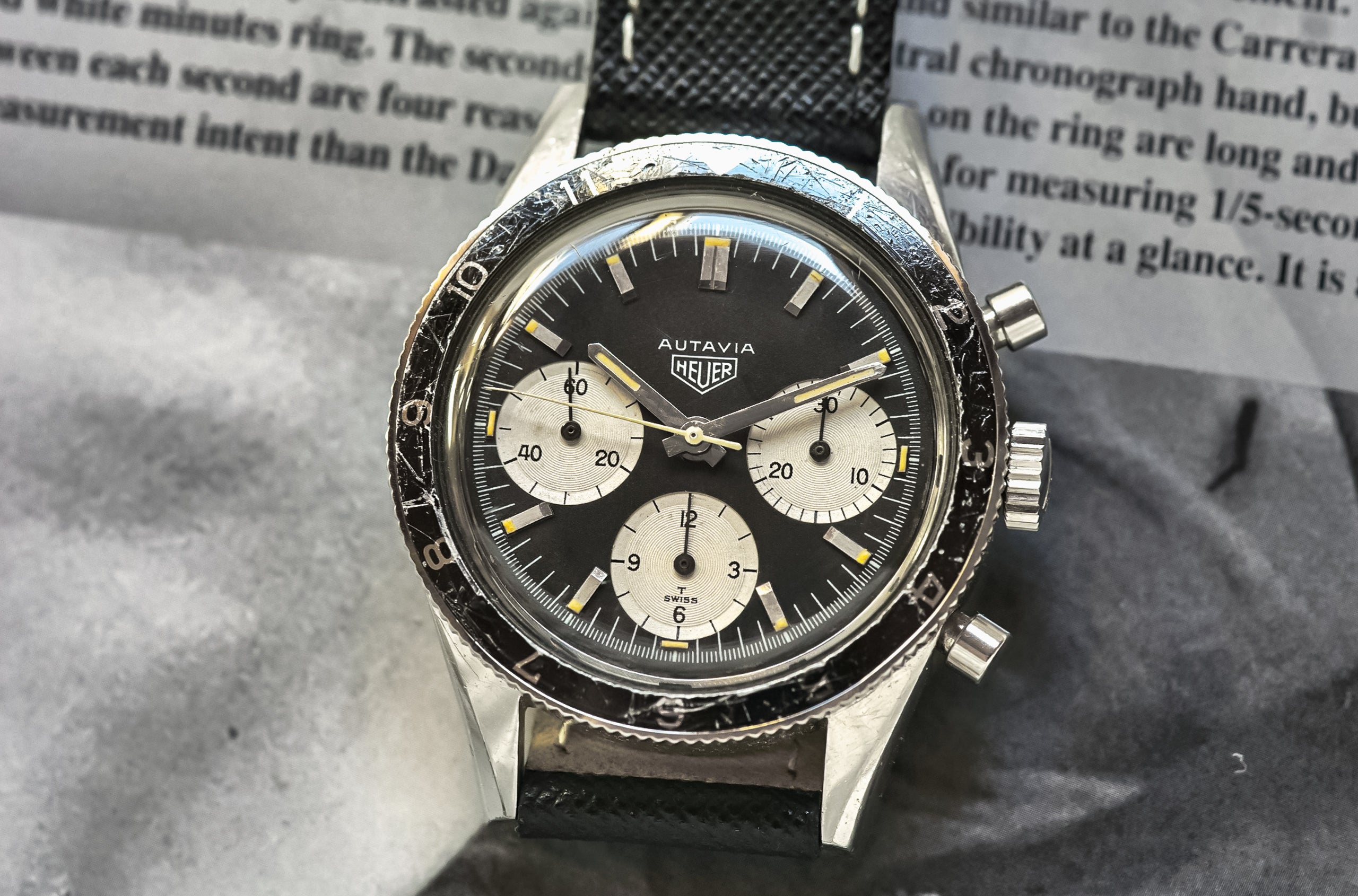 2446 'Jochen Rindt' Heuer Autavia, Rare Rounded Numeral Dial