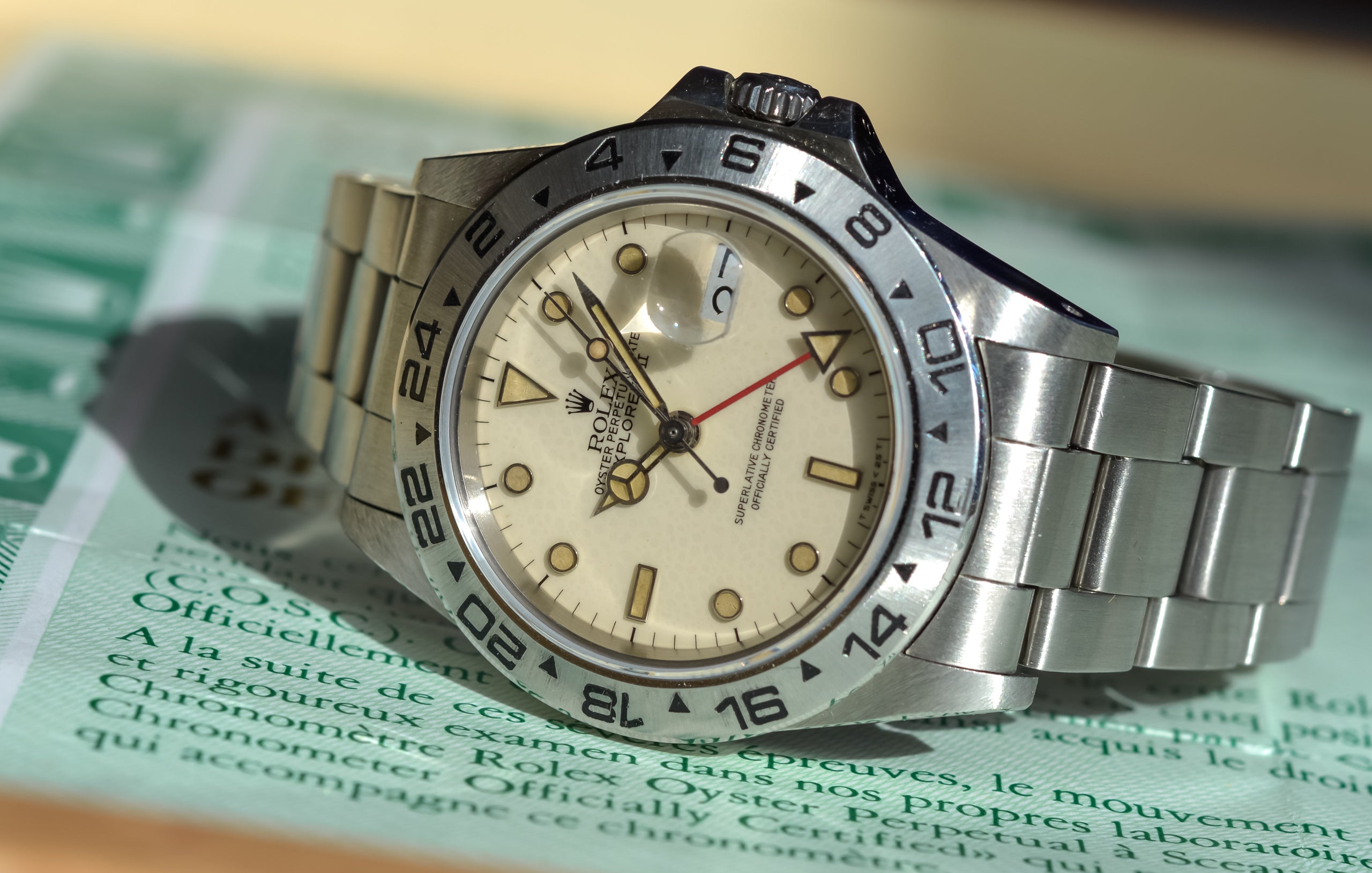 Cream Dial 16550 Rolex Explorer II – Hairspring