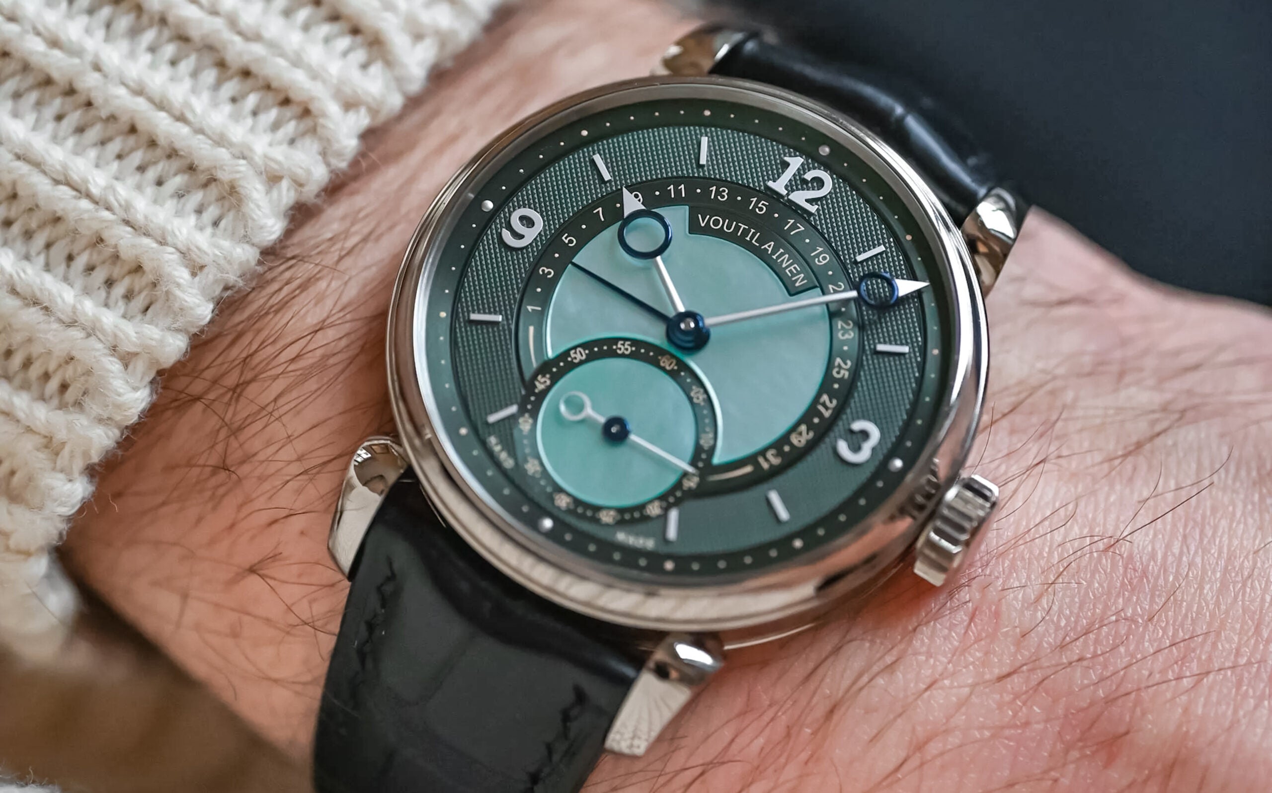 Mother of Pearl Dial 217QRS Voutilainen Retrograde Date