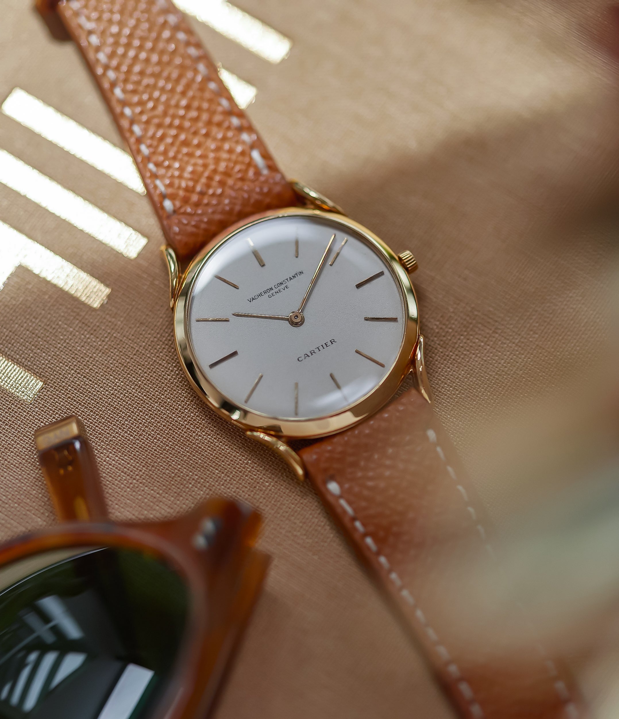 Cartier アナログ時計 ゴールド/ブラウン Vacheron Constantin 6194 Signed by Cartier – Hairspring