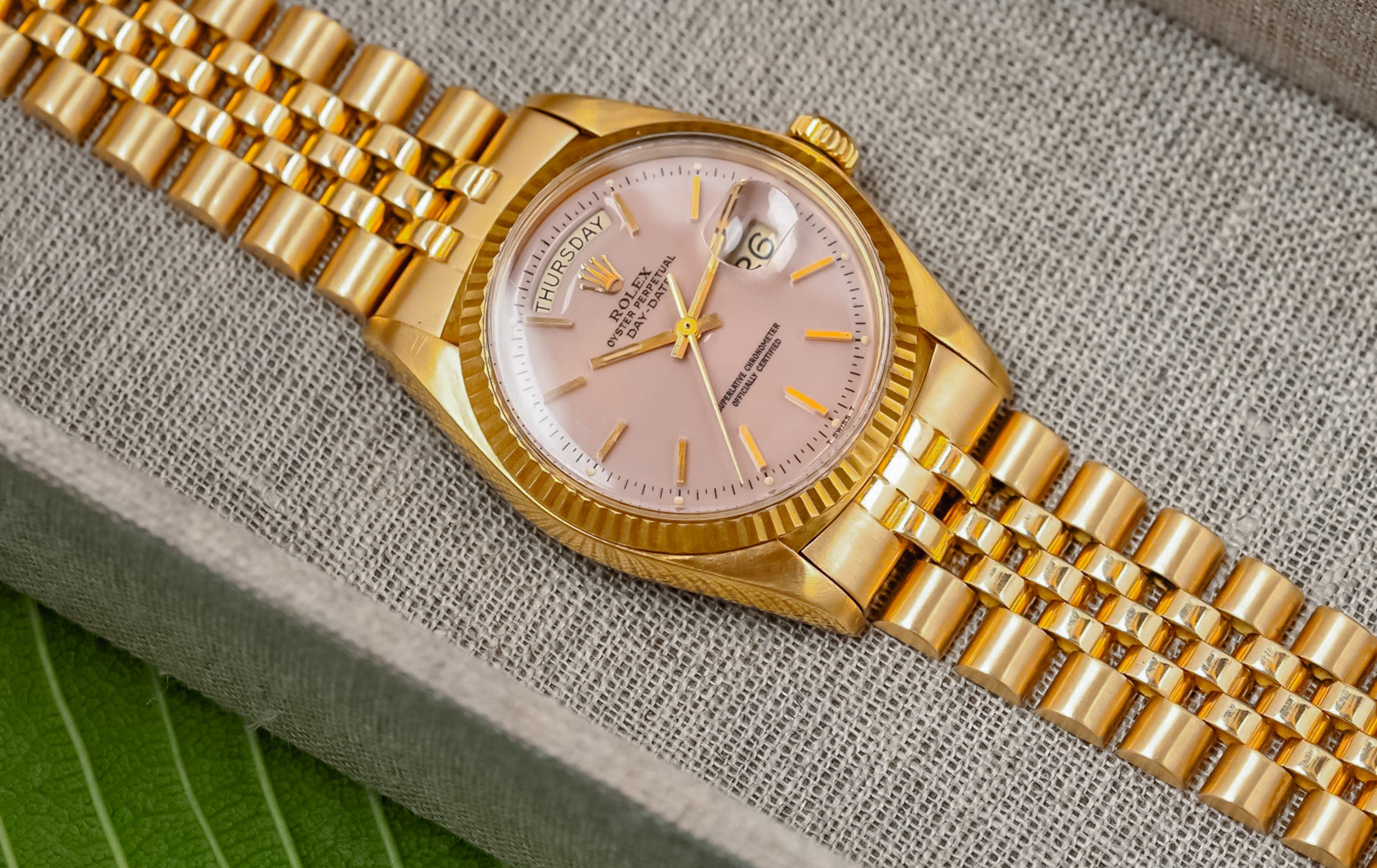 Lilac Stella 1803 Rolex Day-Date – Hairspring