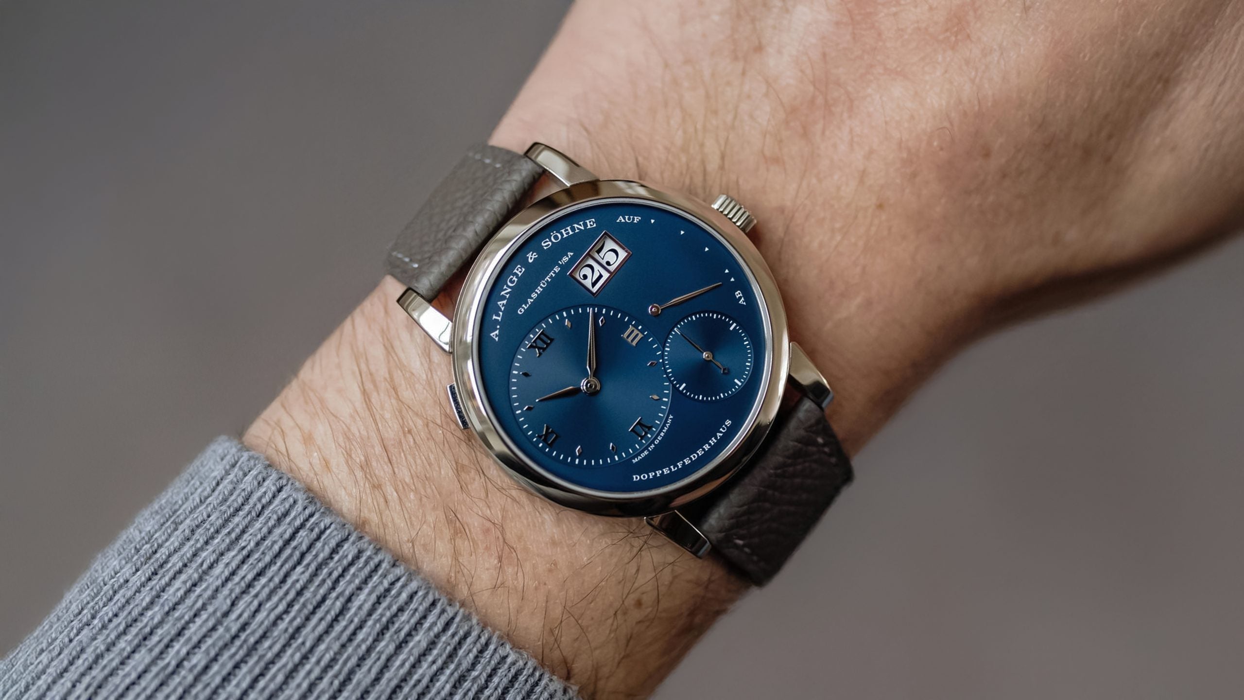 Blue Dial 191.028 A. Lange & Söhne Lange 1 – Hairspring