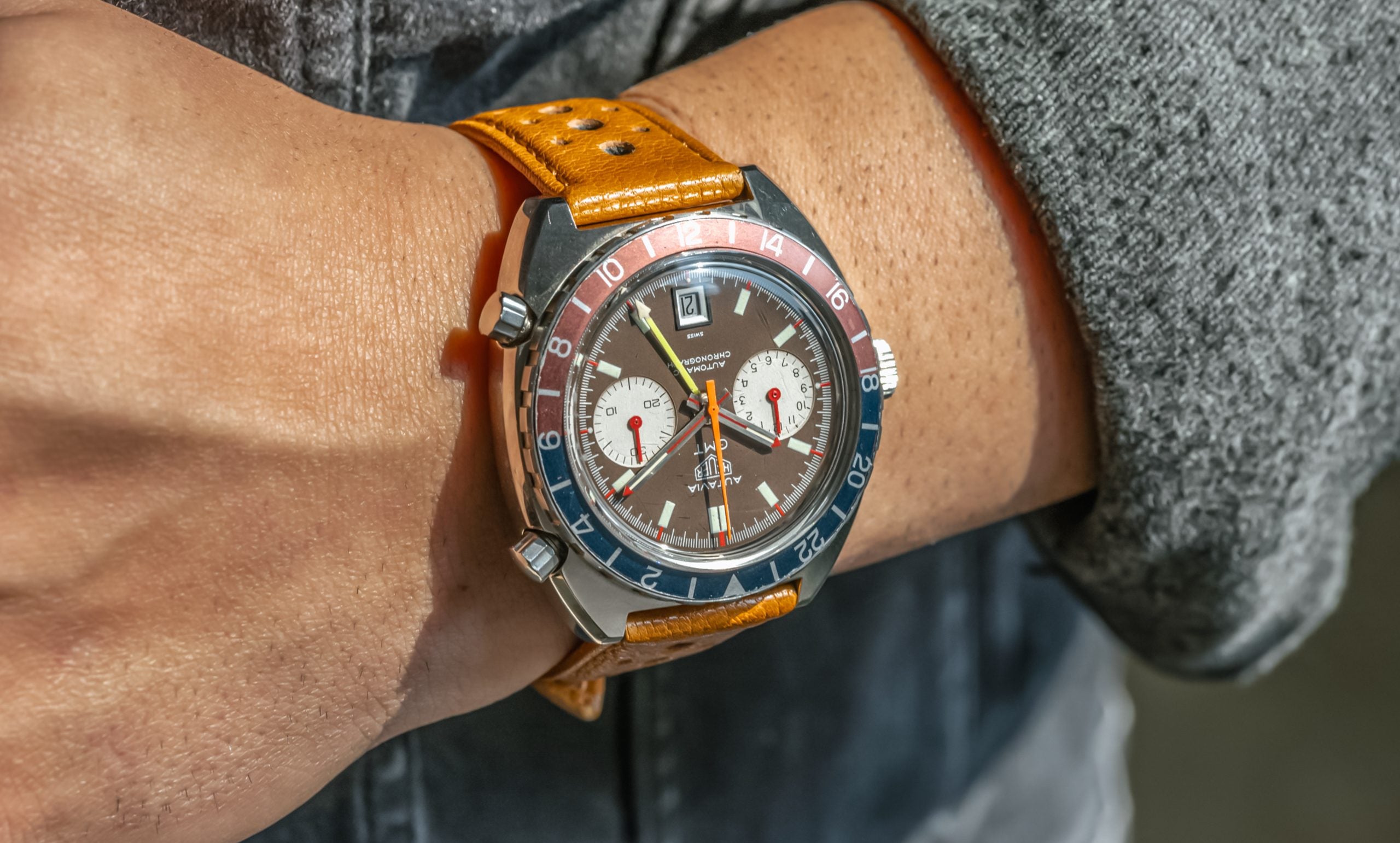 Tropical Mk2 Dial 1163 Heuer Autavia GMT – Hairspring