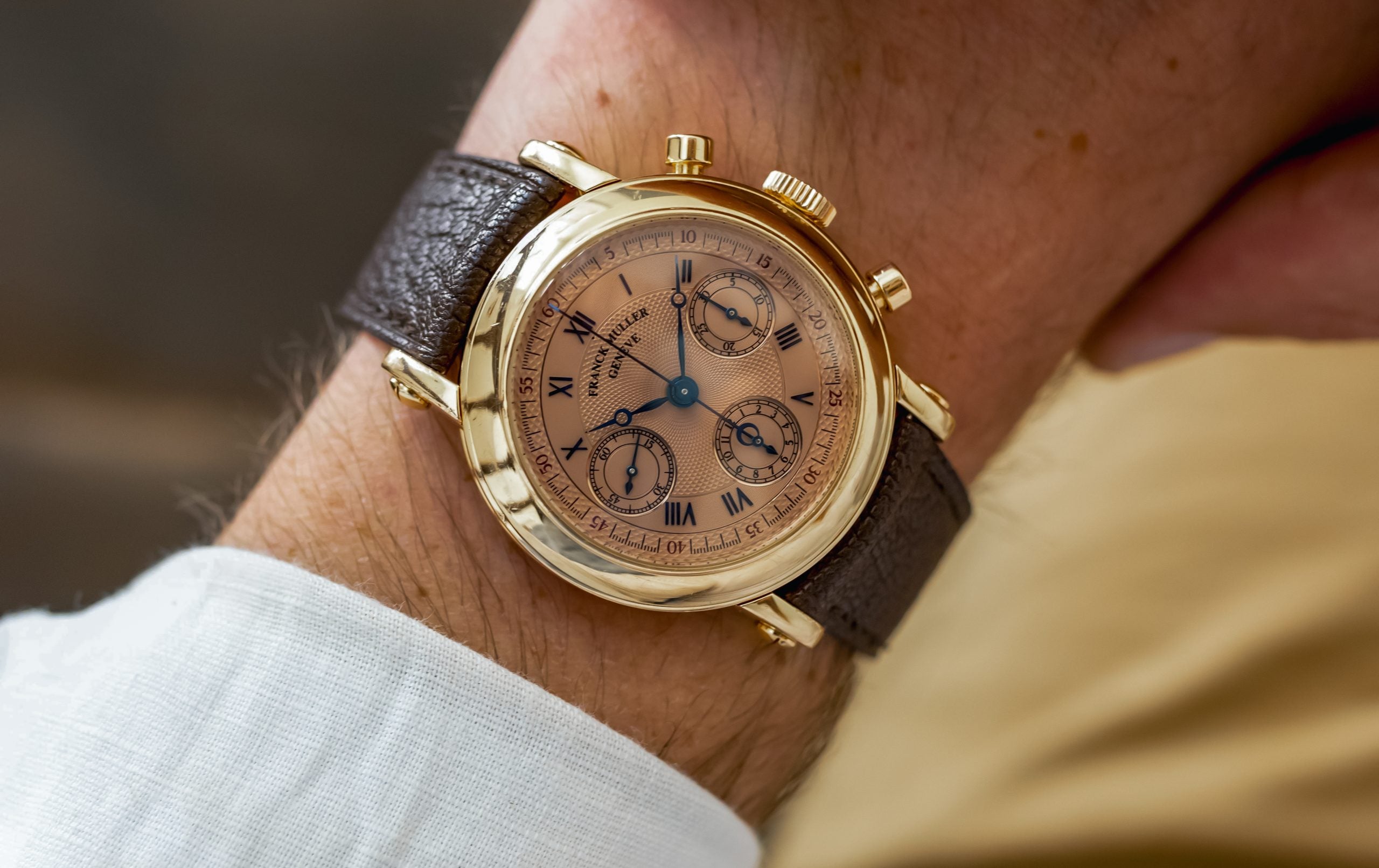 Salmon Dial Franck Muller 7000 DF Chronograph – Hairspring