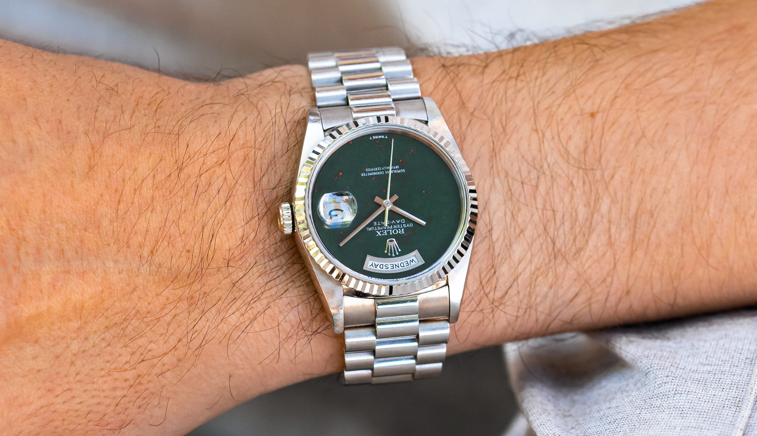 ♧ トゥームストーン BBBF-1013 Bloodstone Dial 18239 Rolex Day-Date – Hairspring