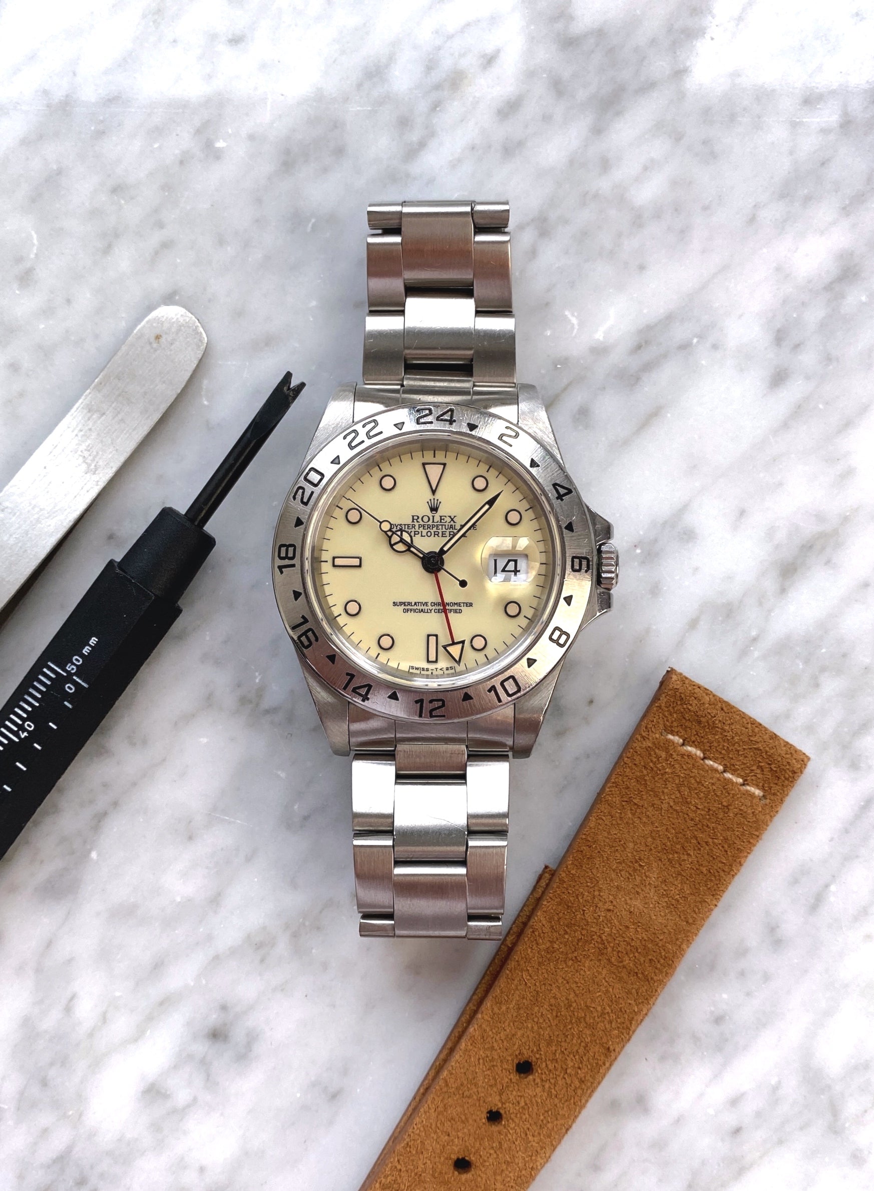 The Controversial Cream Dial 16570 Explorer II – Hairspring