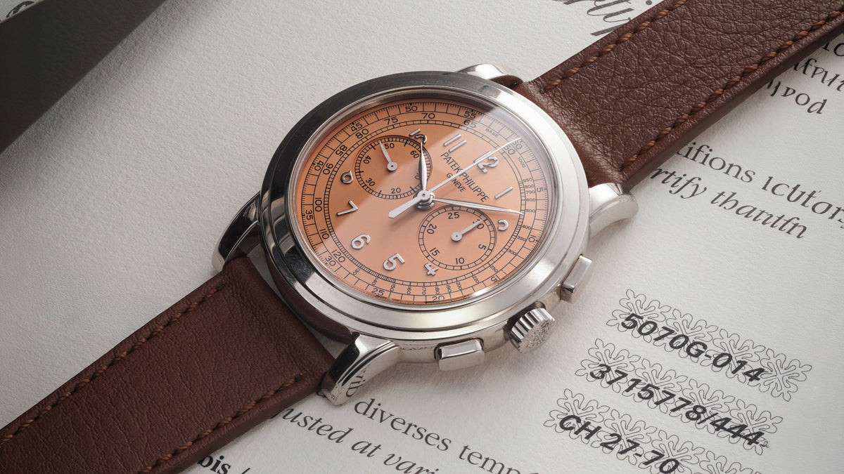 'Saatchi' Salmon Dial 5070G-014 Patek Philippe Chronograph