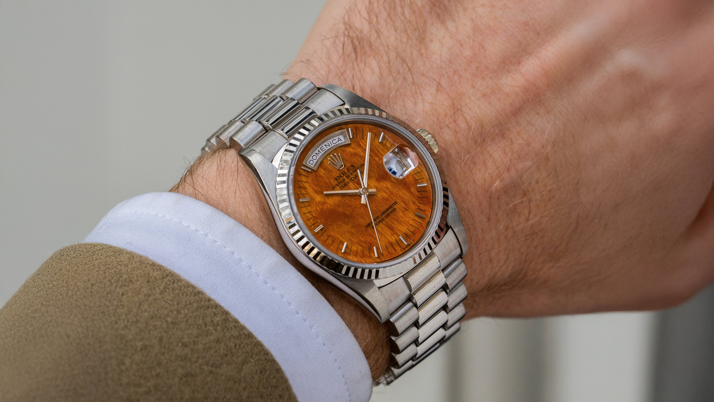 Birch Wood Dial 18239 Rolex Day-Date